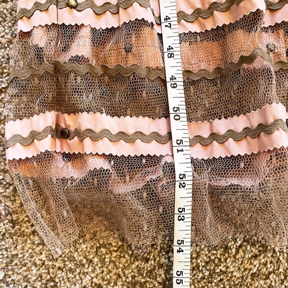 RED Valentino Point d'esprit tulle Pink Sheer Maxi Dress - Picture 10 of 11